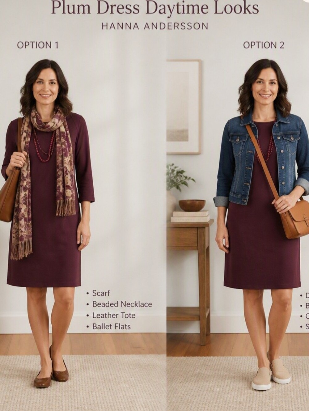 Hanna Andersson  Burgundy Dress Size Lg